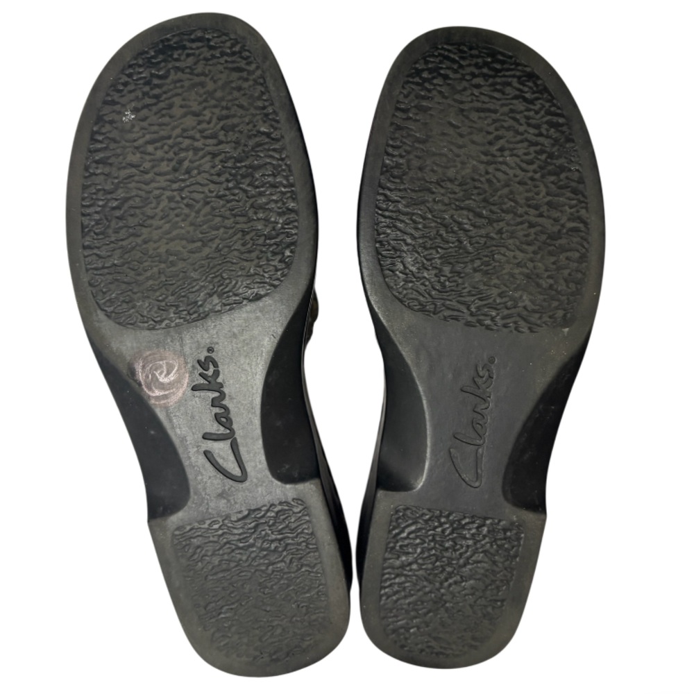 Clarks Lexi Sandals Brown Leather Womens Size 9 Comfort Strappy Wedge Sandals - Picture 5 of 12